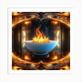 Fire Bowl Art Print