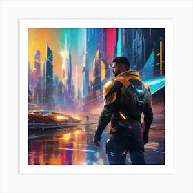 Futuristic Cityscape 120 Art Print