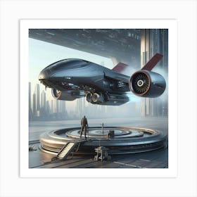 Futuristic Spaceship 2 Art Print