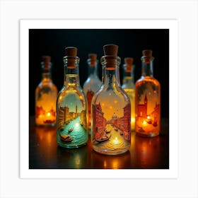 Venice In Bottles 6 Art Print