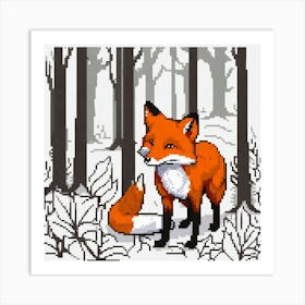 Fox In The Woods 10 Art Print