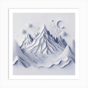 Firefly An Illustration Of A Beautiful Majestic Cinematic Tranquil Mountain Landscape In Neutral Col 2023 11 23t001004 Art Print