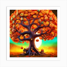 Halloween Tree Art Print