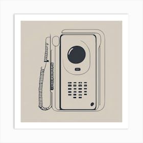 Call Phone Illustration Art Print