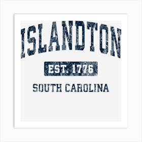 Islandton South Carolina Sc Vintage Athletic Sports Design Art Print