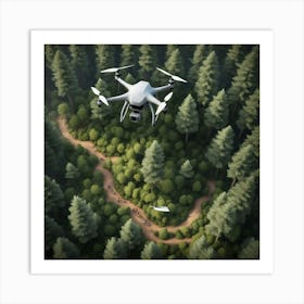 Drone In The Forest Art Print