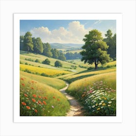 Summer Landscape Art Print 2 Art Print