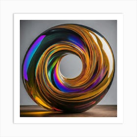 Spiral Glass Sculpture 1 Art Print