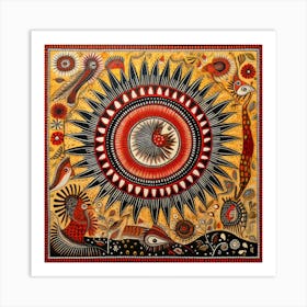 Tasmanian Art Madhubani Painting Indian Traditional Style Art Print