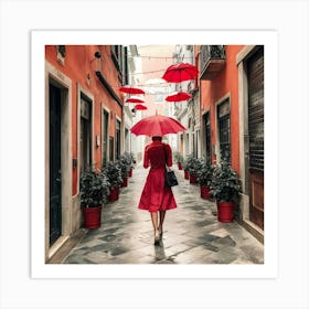 Red Umbrellas In Italy Art Illustration Painting F Lhx0wpbutyowc0t90kwl0q Vqfaygsiruy8zzibskvxja Art Print