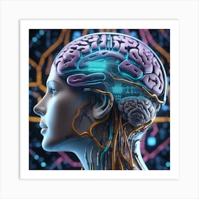 Brain In The Future Art Print