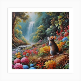 Mouse In The Forest 6 Art Print