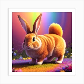 Rainbow Bunny Art Print