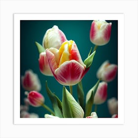 Tulips In A Vase Art Print