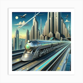 Futuristic Train 12 Art Print