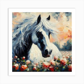 Horse In The Field 3 Art Print