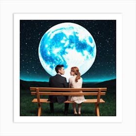 Moon And The Stars 2 Art Print