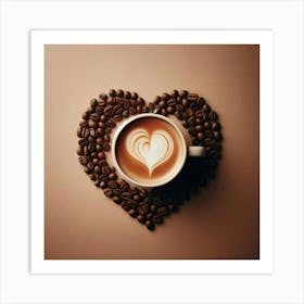 Coffee Heart Art Print