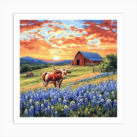 Texas Bluebonnets Art Print