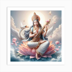 godess saraswati Art Print