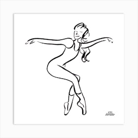 Dancer Bows Square Art Print
