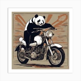 Panda Rider Art Print