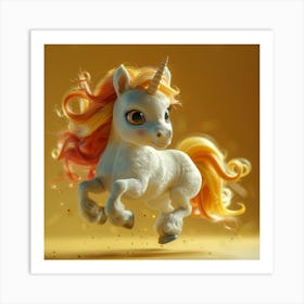 Unicorn 3d 3 Art Print