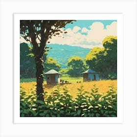 Hayfield Art Print