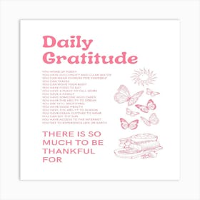 Daily Gratitude Art Print