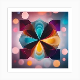 Origami Flower Art Print