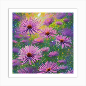 Aster Flowers 2 Art Print