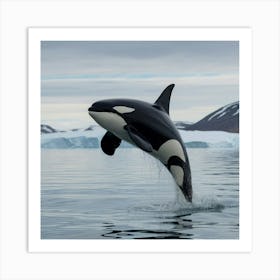 Orca Whale Nature Ocean Fishes Art Print