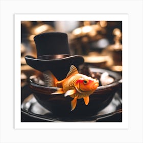 Goldfish In A Bowl 20 Art Print