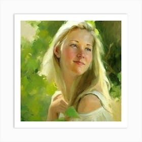 Portrait Of A Young Woman Art Print