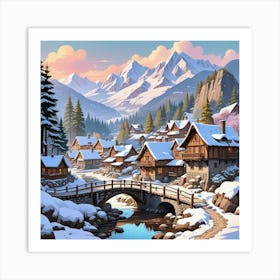 Snowy Winter Art Print (2) Art Print