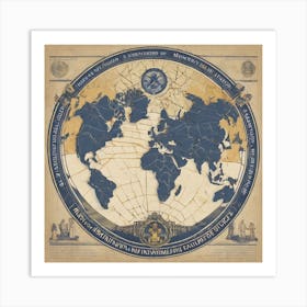 Map Of The World 2 Art Print