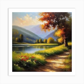 Landscape Painting 99 Art Print