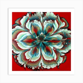 Abstract Flower Painting 1 Art Print