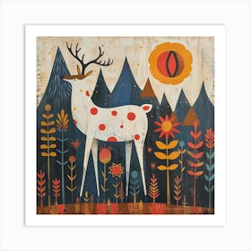 Deer In The Forest Art Print