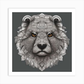 HAND CRAFTED LION MASK Art Print