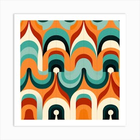 Abstract Wavy Pattern Art Print