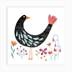 Bird With Fancy Tail Art Print