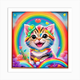 Rainbow Kitten Art Print