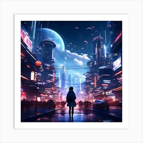 Futuristic City 3 Art Print