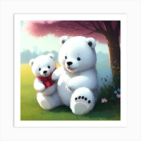 Two Polar Bears Art Print