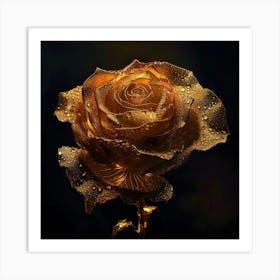 Golden Rose Art Print