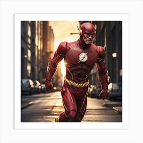 City and the flash Art Print