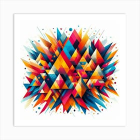 Abstract Triangles 26 Art Print