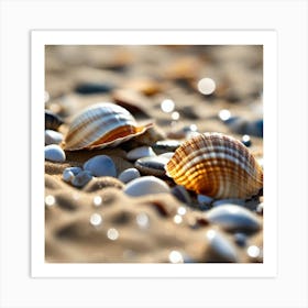 Shells On The Beach Art Print