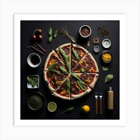 Pizza Props Knolling Layout (72) Art Print